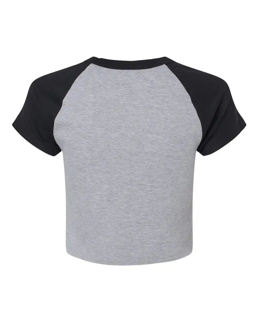 Bella + Canvas 1201 Women’s Micro Rib Raglan Baby Tee - Athletic Heather Black