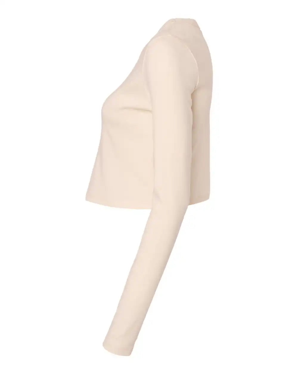 Bella + Canvas 1501 Women’s Micro Rib Long Sleeve Baby Tee - Solid Natural Blend