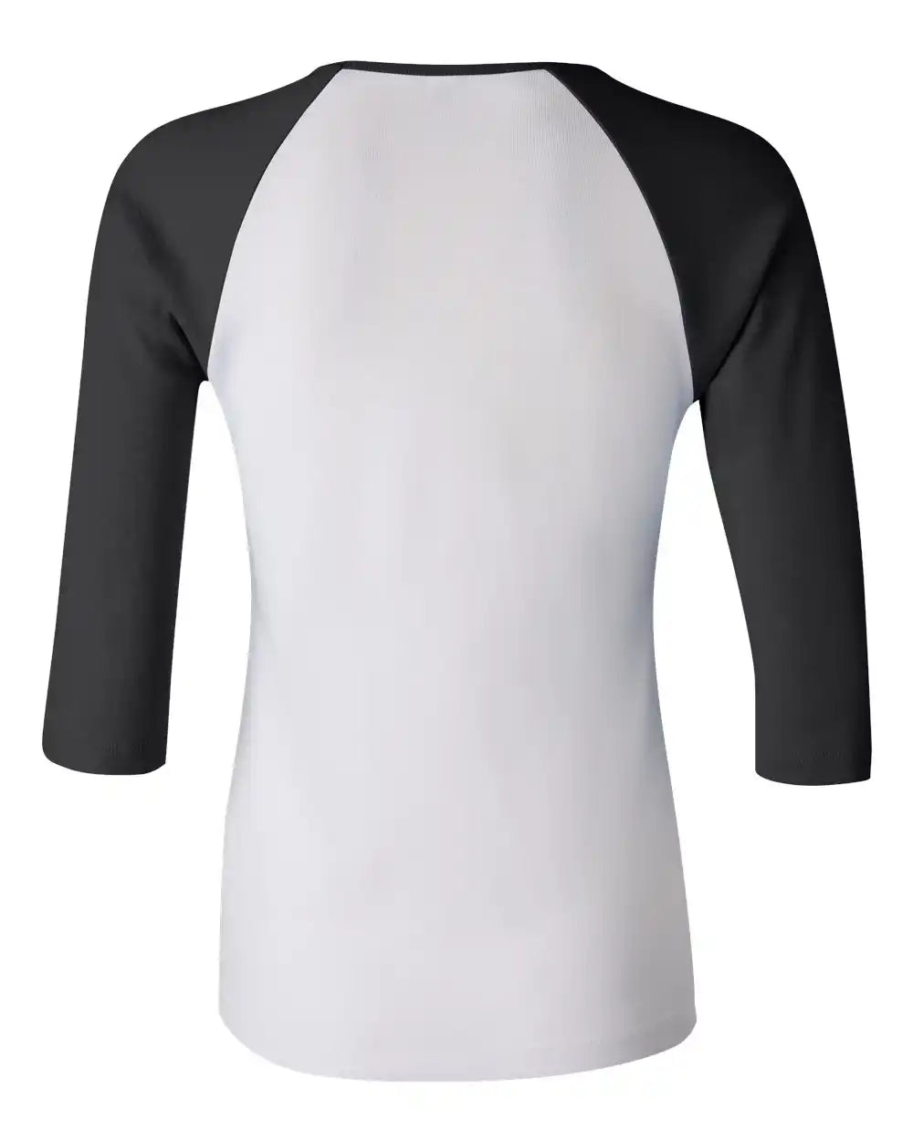 Bella + Canvas 2000b Women’s 1x1 Baby Rib Raglan Three-quarter Sleeve Tee - 2000 - White Black - White/ / s