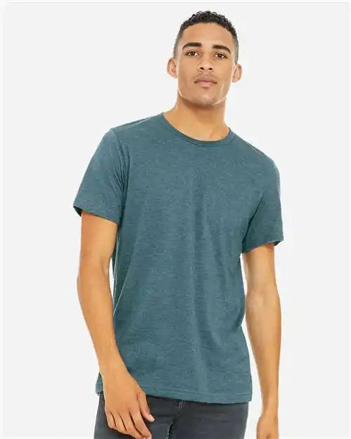 Bella + Canvas 3001cvc Cvc Jersey Tee - Heather Deep Teal