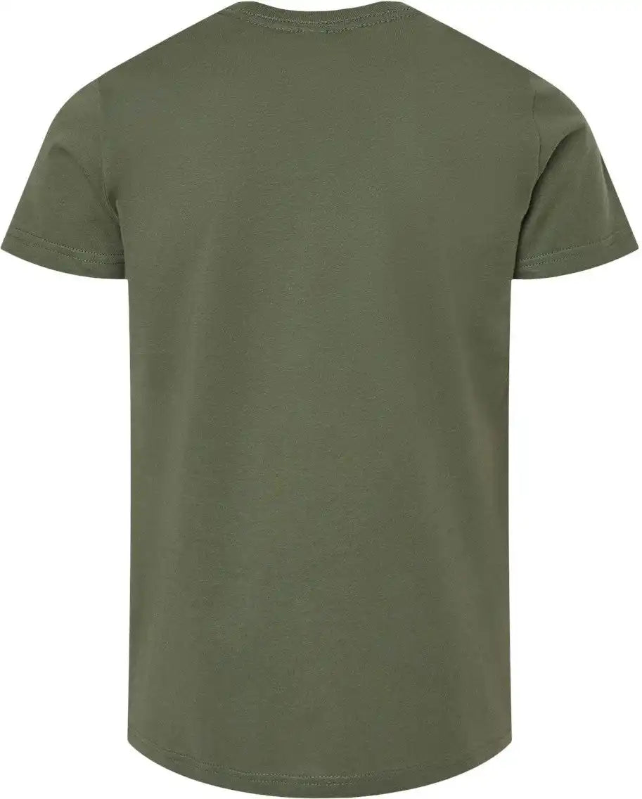 Bella + Canvas 3001y Youth Jersey Tee - Military Green