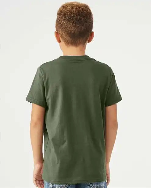 Bella + Canvas 3001y Youth Jersey Tee - Military Green