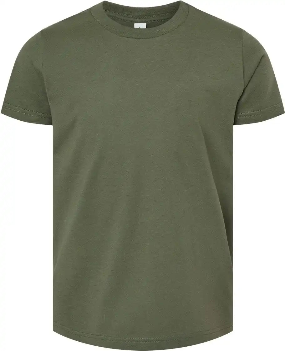Bella + Canvas 3001y Youth Jersey Tee - Military Green - s