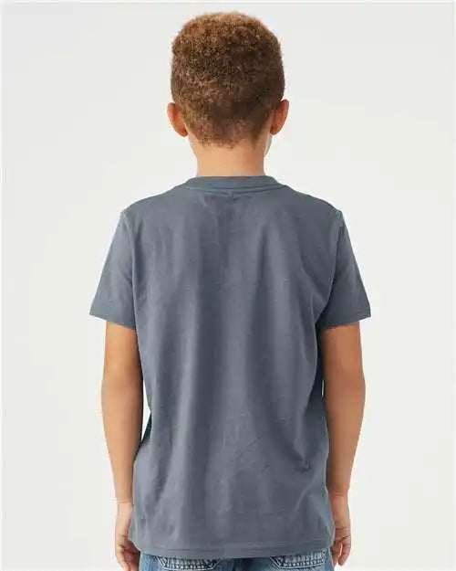 Bella + Canvas 3001y Youth Jersey Tee - Steel Blue