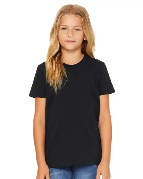 Bella + Canvas 3001y Youth Jersey Tee - Vintage Black