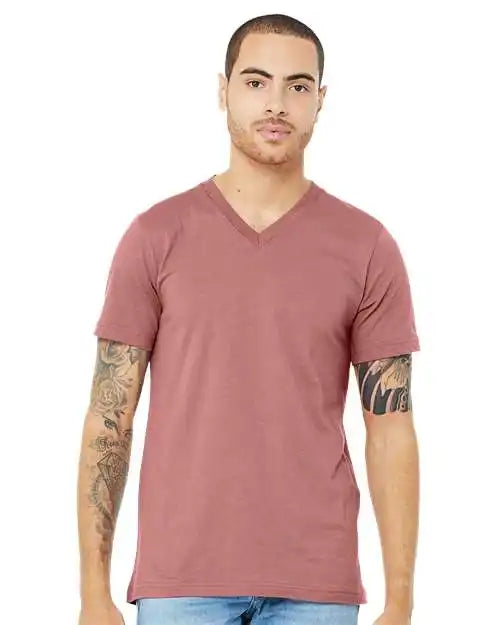Bella + Canvas 3005 Jersey V-neck Tee - Mauve
