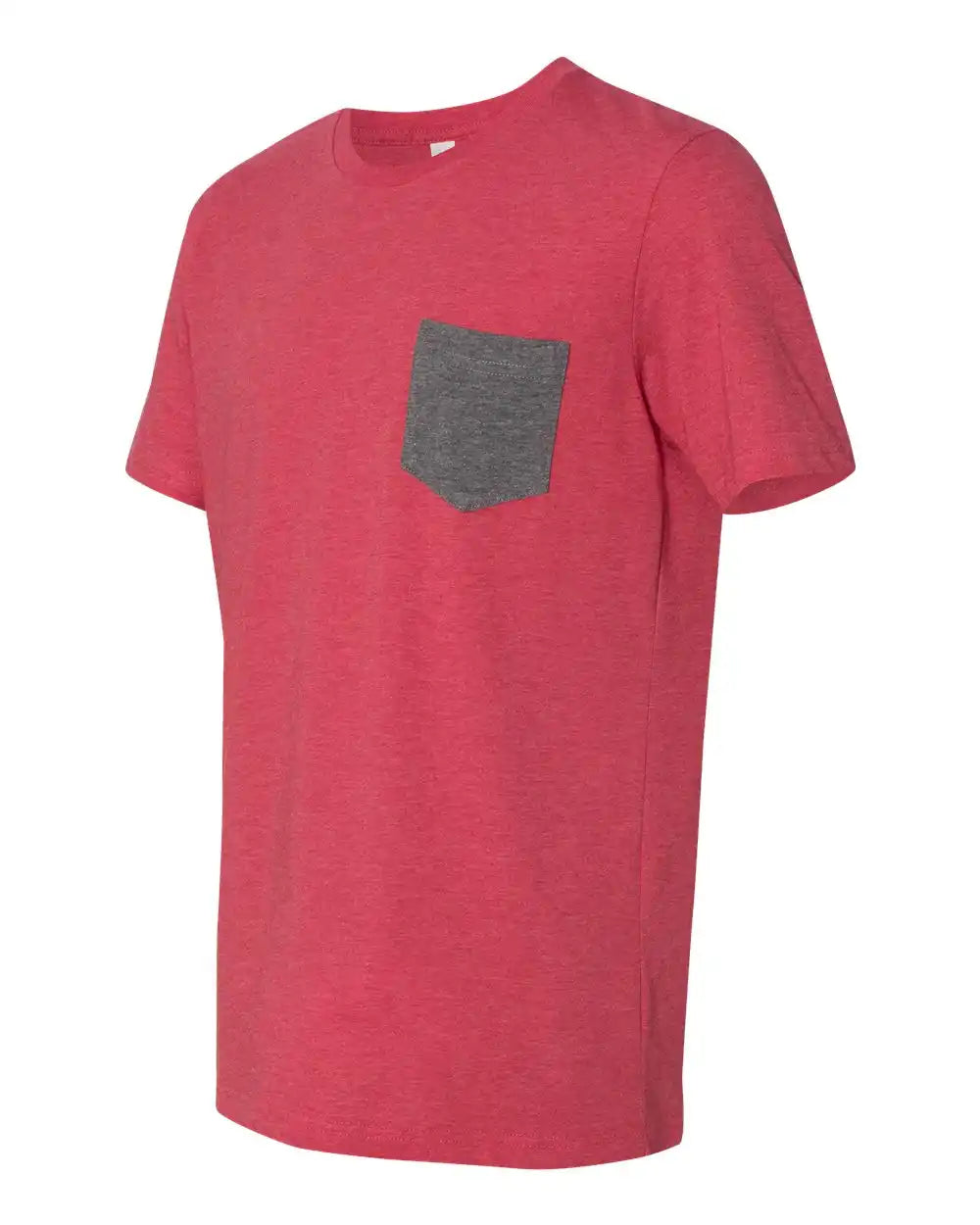 Bella + Canvas 3021 Jersey Pocket Tee - Heather Red Deep - Red/ / s