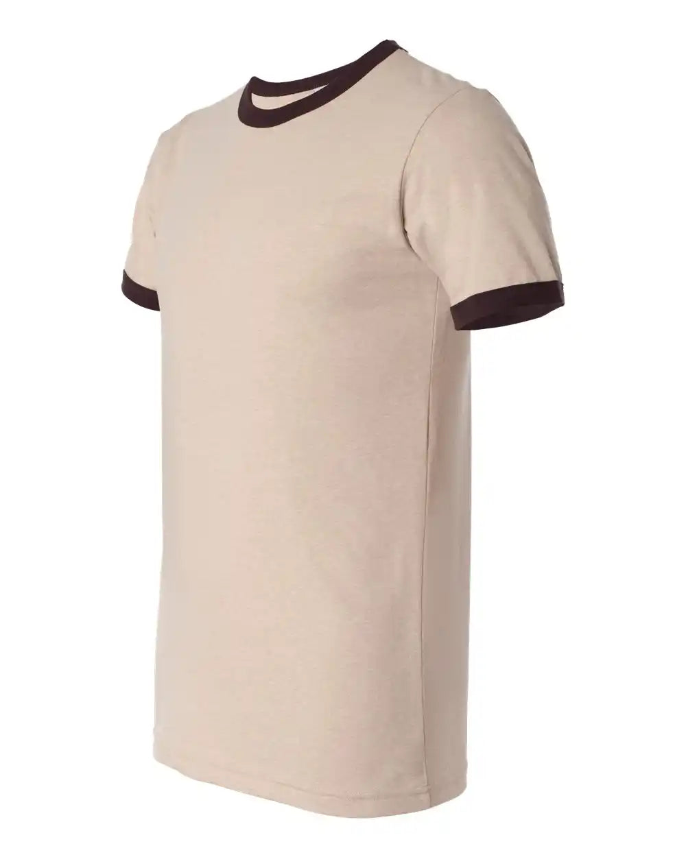 Bella + Canvas 3055 Jersey Heather Ringer Tee - Tan Brown - Tan/ / 2xl