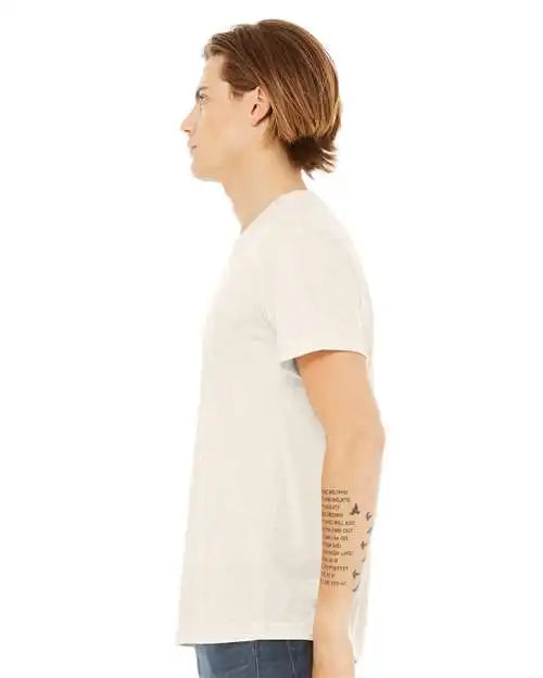 Bella + Canvas 3415c Triblend V-neck Short Sleeve Tee - 3415 - Oatmeal