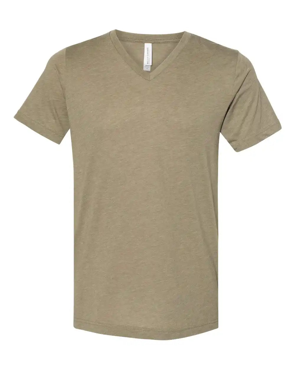 Bella + Canvas 3415c Triblend V-neck Short Sleeve Tee - 3415 - Olive - Xs