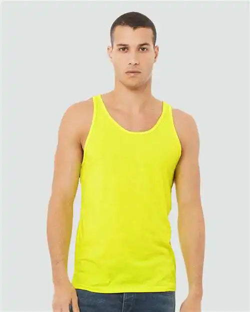 Bella + Canvas 3480cvc Heather Cvc Tank - Neon Yellow