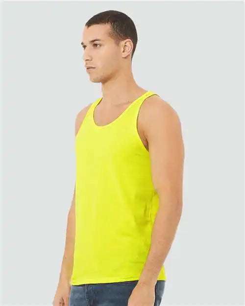 Bella + Canvas 3480cvc Heather Cvc Tank - Neon Yellow