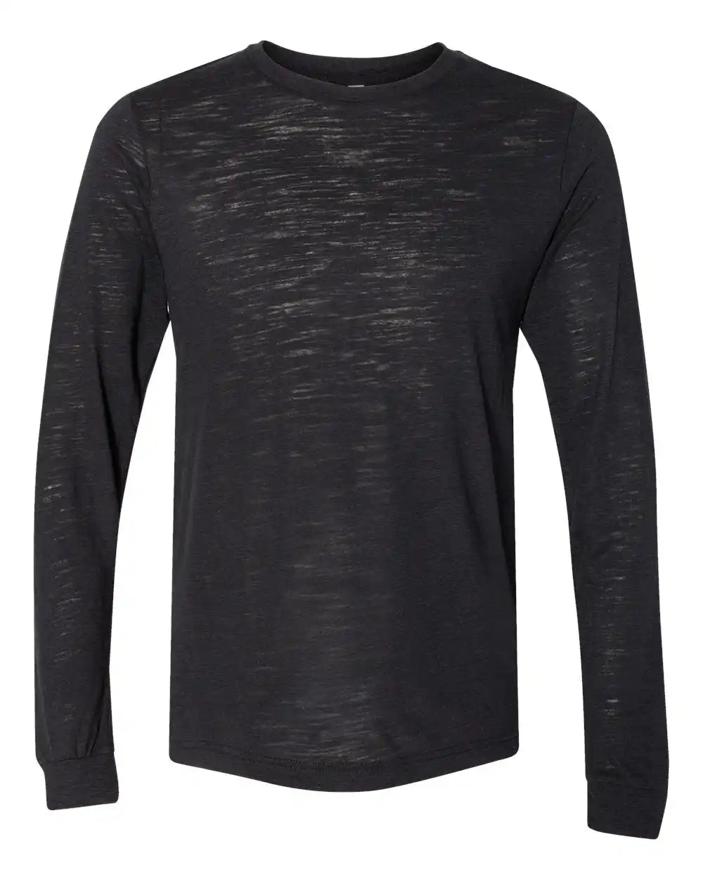 Bella + Canvas 3501 Jersey Long Sleeve Tee - Solid Black Slub - Xs