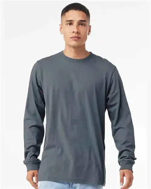 Bella + Canvas 3501 Jersey Long Sleeve Tee - Steel Blue