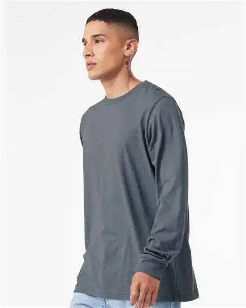 Bella + Canvas 3501 Jersey Long Sleeve Tee - Steel Blue