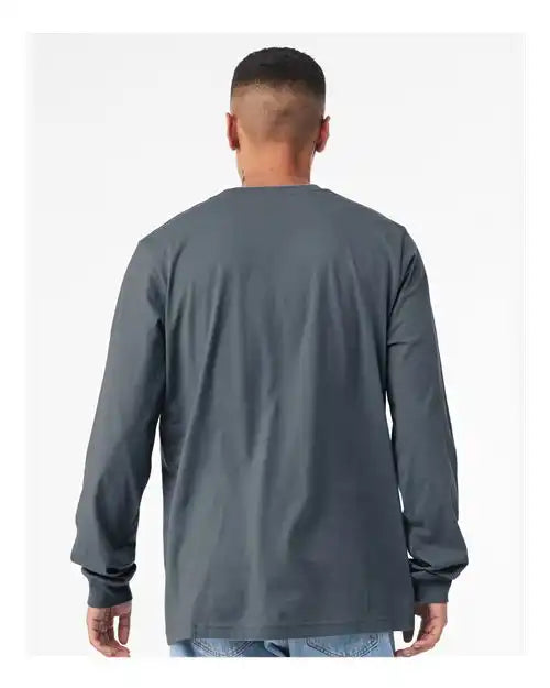Bella + Canvas 3501 Jersey Long Sleeve Tee - Steel Blue