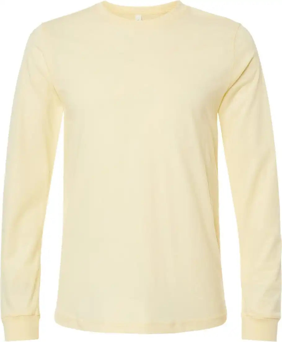 Bella + Canvas 3501cvc Heather Cvc Long Sleeve Tee - French Vanilla - Xs