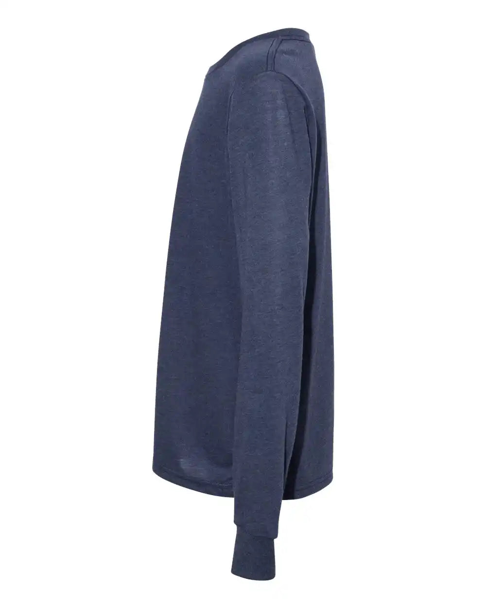 Bella + Canvas 3501ycvc Youth Heather Cvc Long Sleeve Tee - Navy