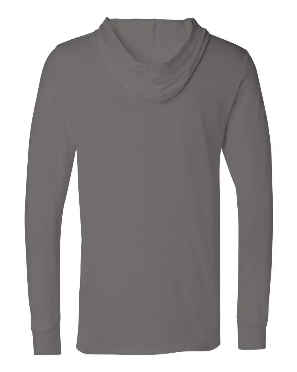 Bella + Canvas 3512 Jersey Hooded Long Sleeve Tee - Asphalt - Xs