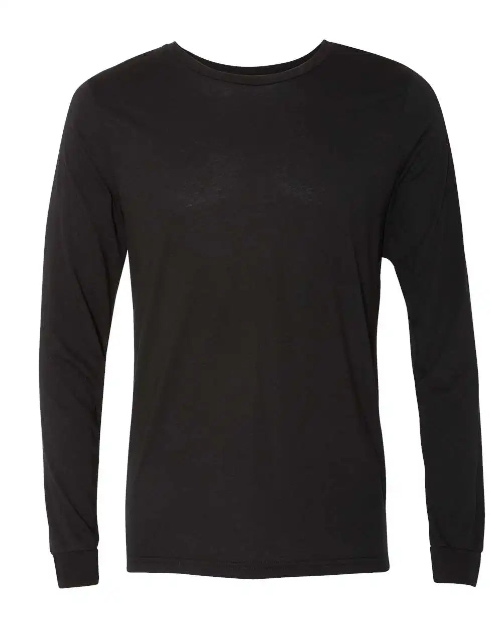 Bella + Canvas 3513 Triblend Long Sleeve Tee - Solid Black - Xs