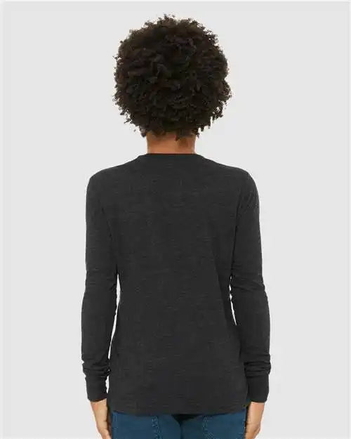 Bella + Canvas 3513y Youth Triblend Long Sleeve Tee - Charcoal Black
