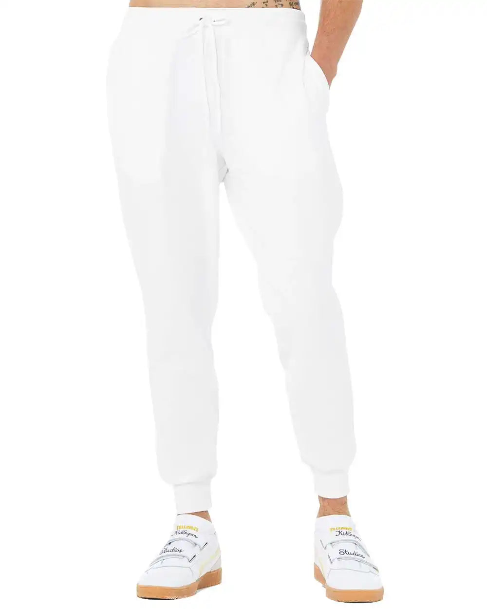 Bella + Canvas 3727 Sponge Fleece Jogger Sweatpants - White - Xs
