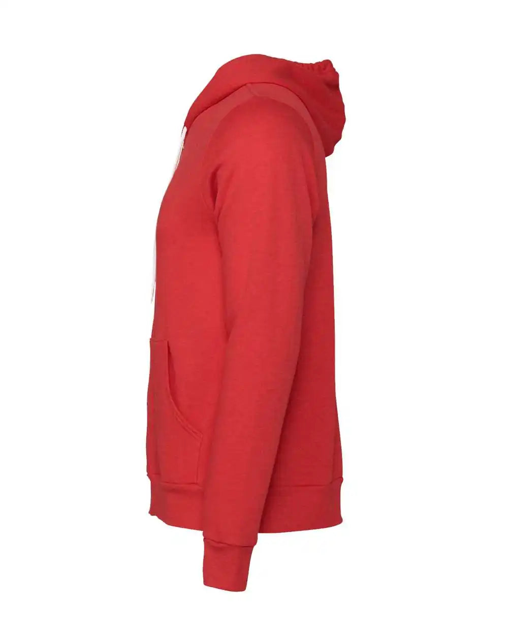 Bella + Canvas 3739 Sponge Fleece Full-zip Hoodie - Heather Red