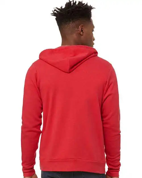 Bella + Canvas 3739 Sponge Fleece Full-zip Hoodie - Heather Red