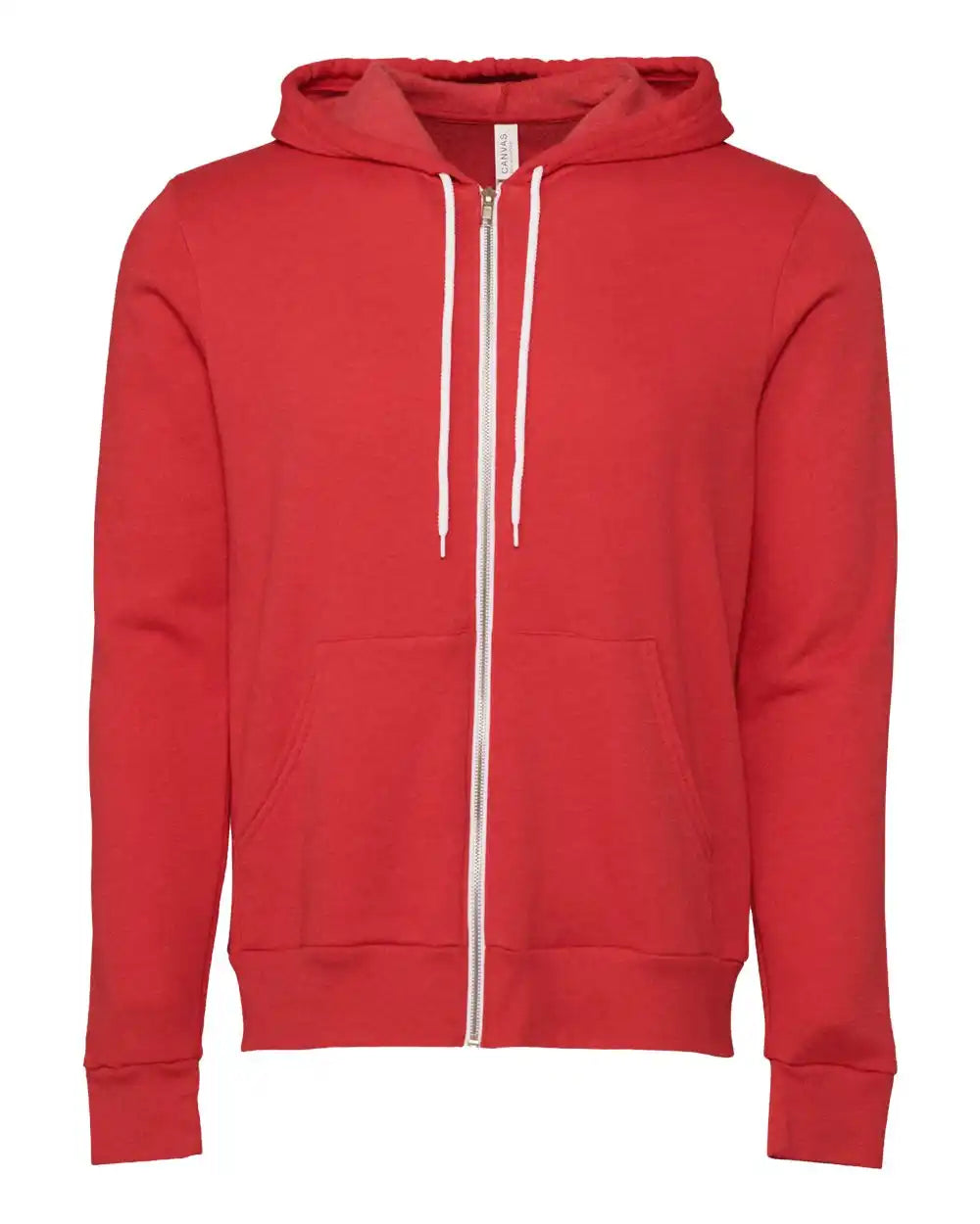 Bella + Canvas 3739 Sponge Fleece Full-zip Hoodie - Heather Red - Xs