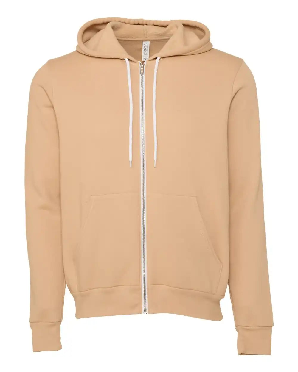 Bella + Canvas 3739 Sponge Fleece Full-zip Hoodie - Heather Sand Dune - Xs