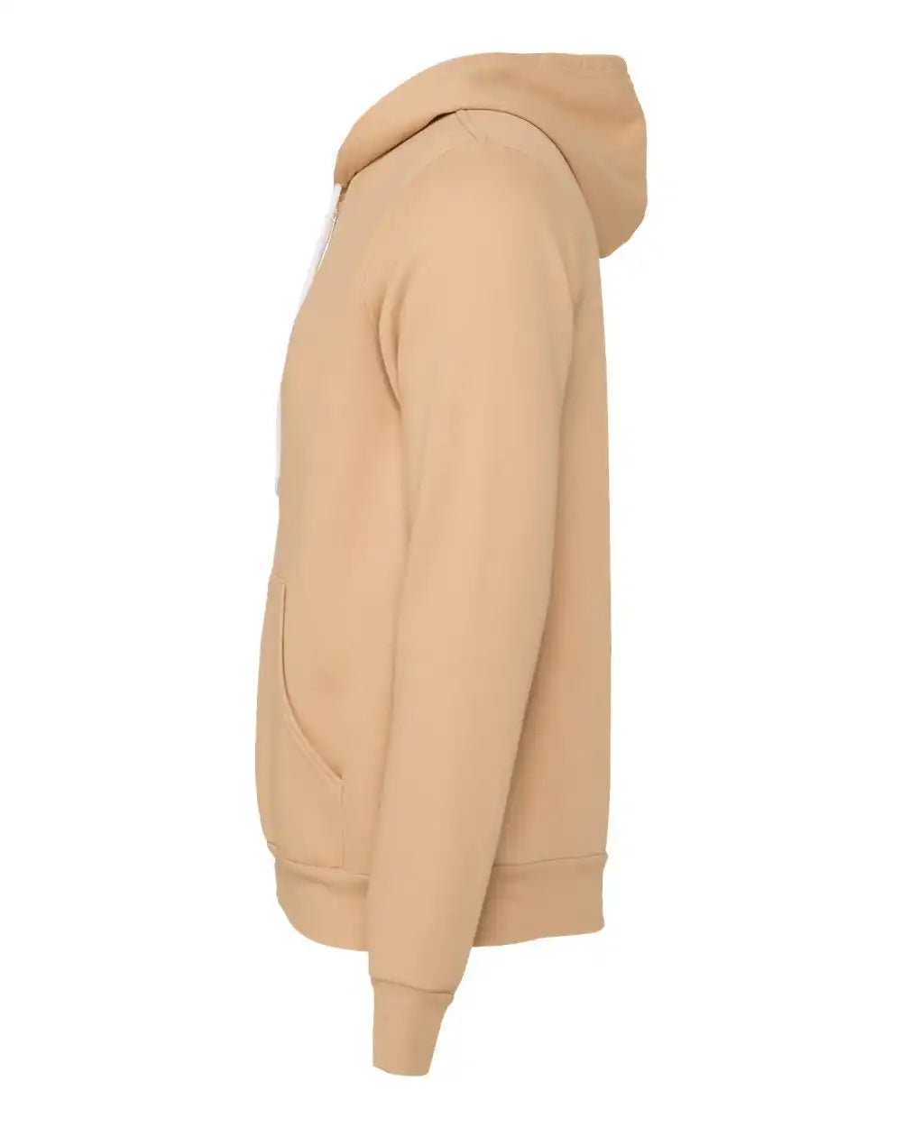 Bella + Canvas 3739 Sponge Fleece Full-zip Hoodie - Heather Sand Dune