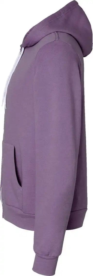 Bella + Canvas 3739 Sponge Fleece Full-zip Hoodie - Heather Team Purple