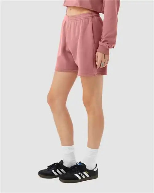 Bella + Canvas 3787c Women’s Cutoff Fleece Shorts - 3787 - Mauve