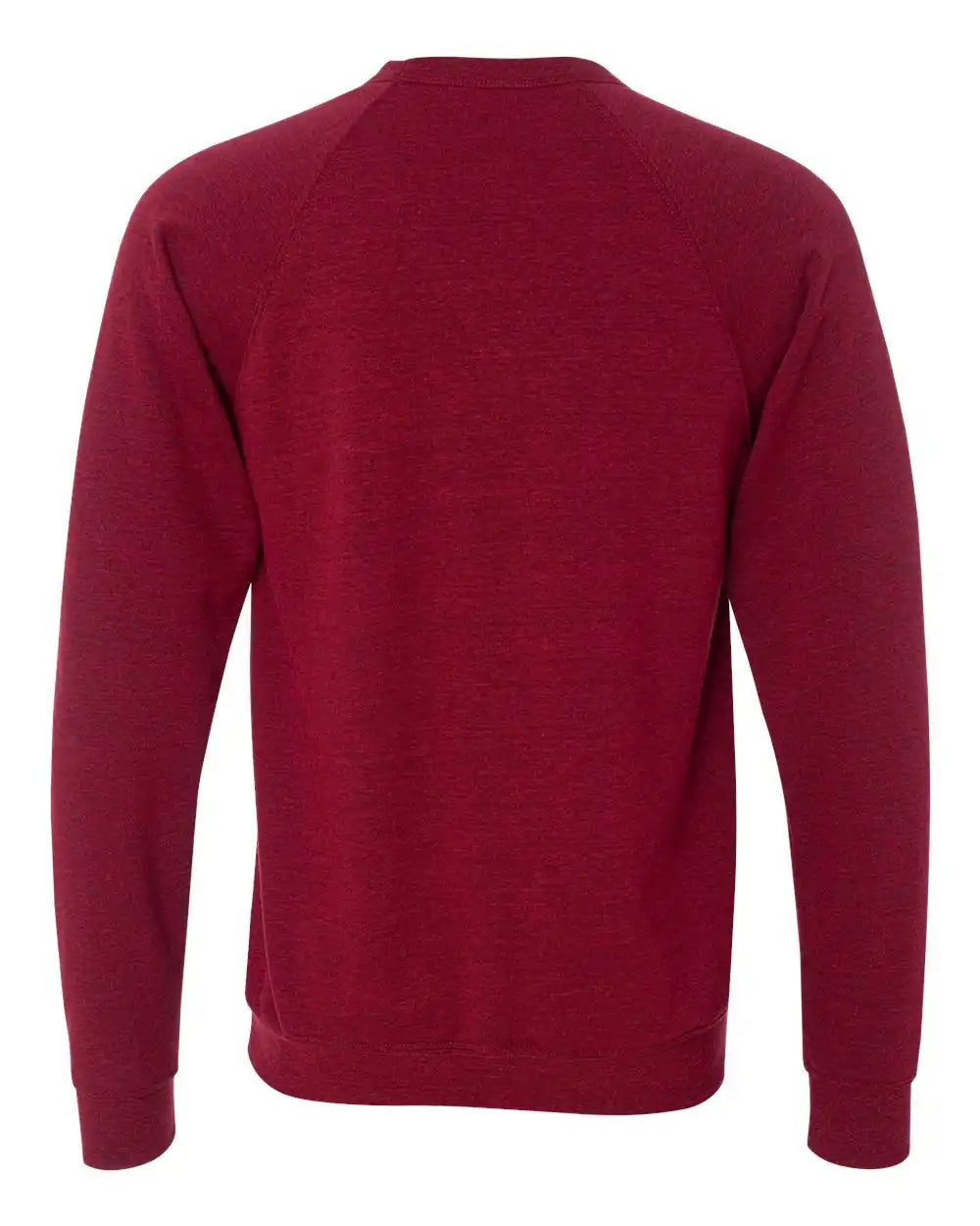Bella + Canvas 3901 Sponge Fleece Raglan Crewneck Sweatshirt - Cardinal Triblend