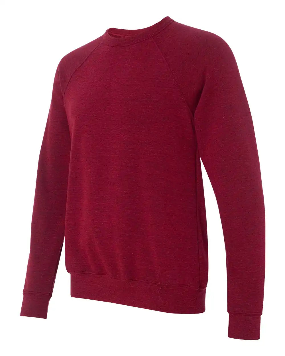 Bella + Canvas 3901 Sponge Fleece Raglan Crewneck Sweatshirt - Cardinal Triblend - Xs