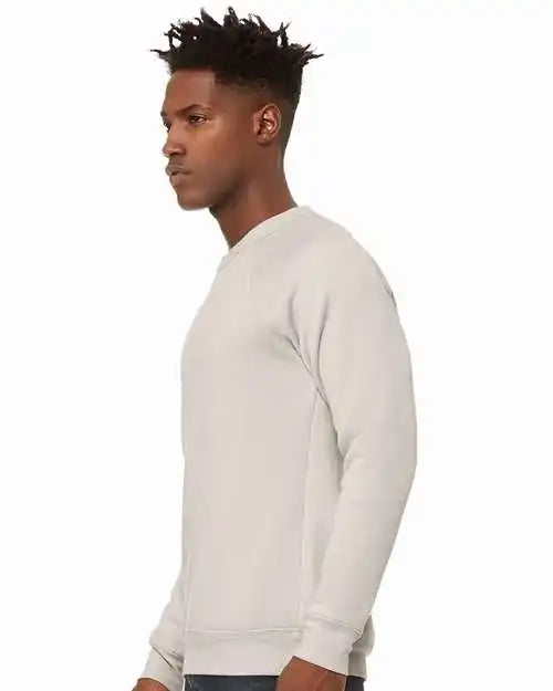 Bella + Canvas 3901 Sponge Fleece Raglan Crewneck Sweatshirt - Heather Dust