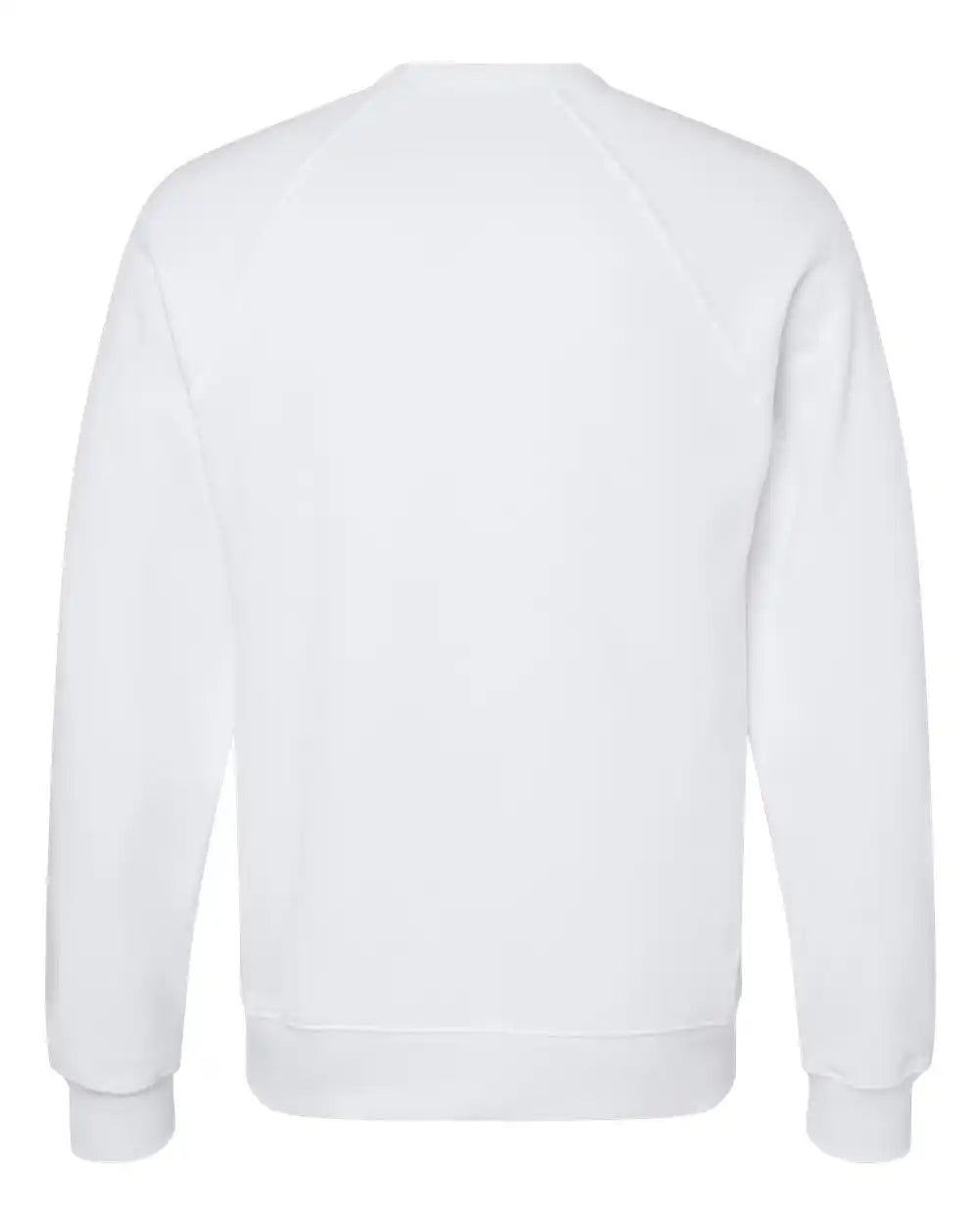Bella + Canvas 3901 Sponge Fleece Raglan Crewneck Sweatshirt - White