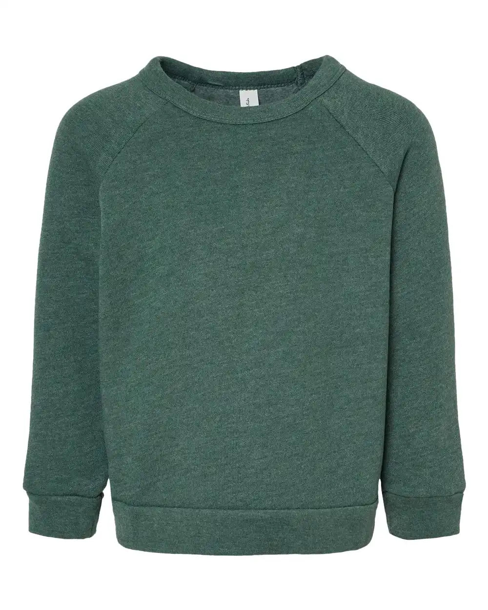 Bella + Canvas 3901t Toddler Sponge Fleece Raglan Sweatshirt - Heather Forest - 4t