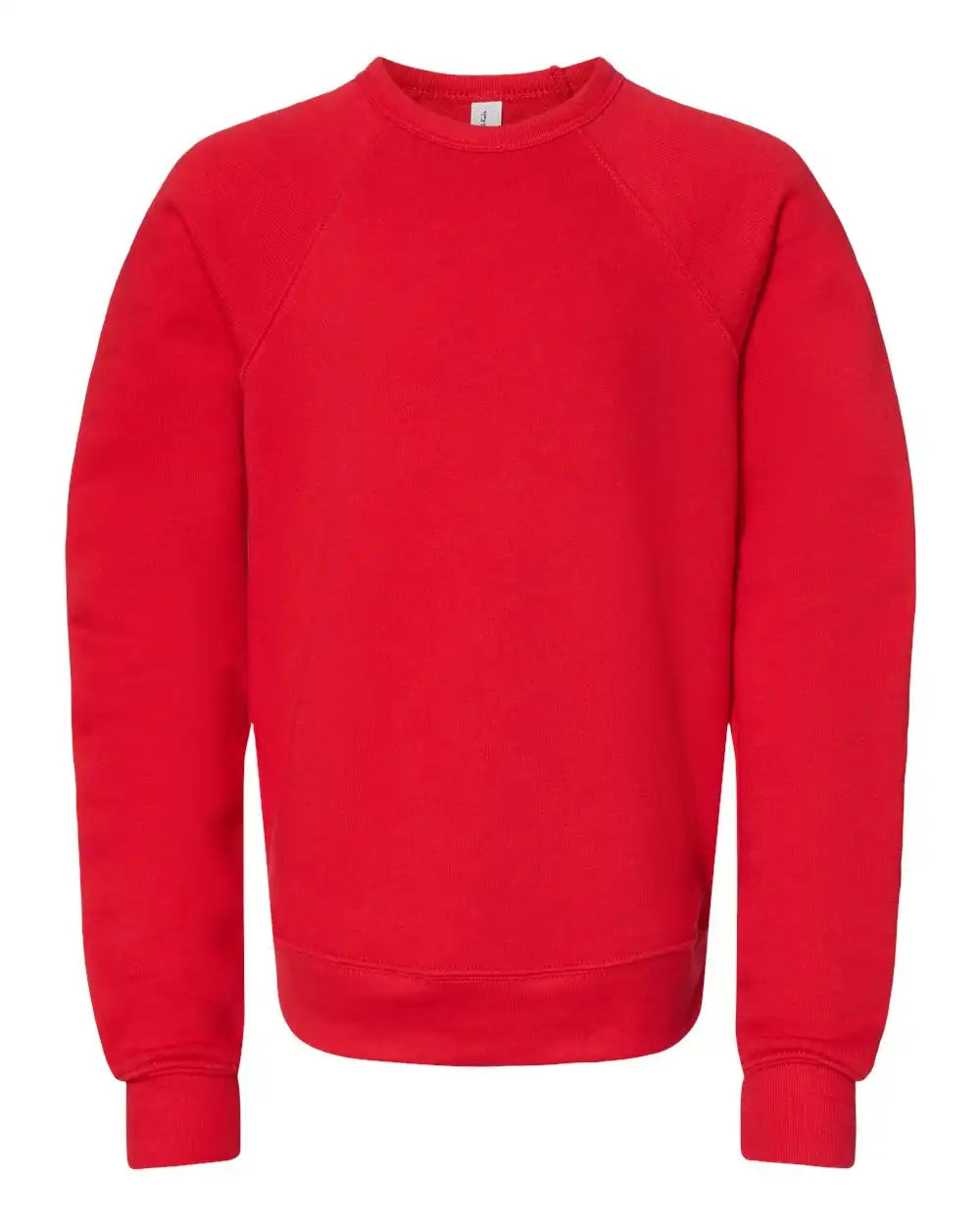 Bella + Canvas 3901y Youth Sponge Fleece Crewneck Sweatshirt - Red - s