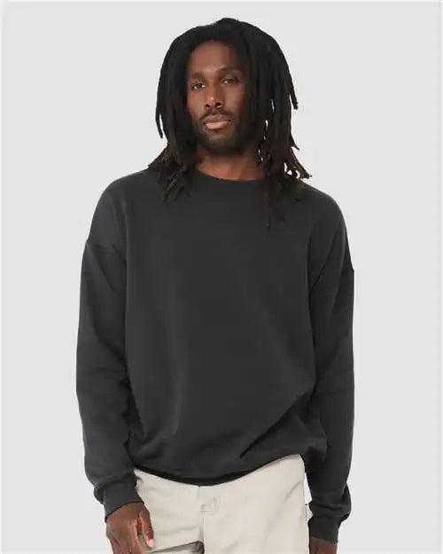 Bella + Canvas 3945 Sponge Fleece Drop Shoulder Crewneck Sweatshirt - Dark Grey