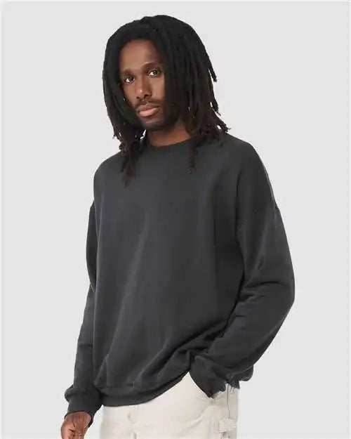Bella + Canvas 3945 Sponge Fleece Drop Shoulder Crewneck Sweatshirt - Dark Grey