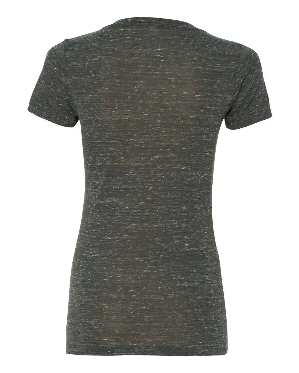Bella + Canvas 6035 Women’s Jersey Deep V-neck Tee - Charcoal Marble