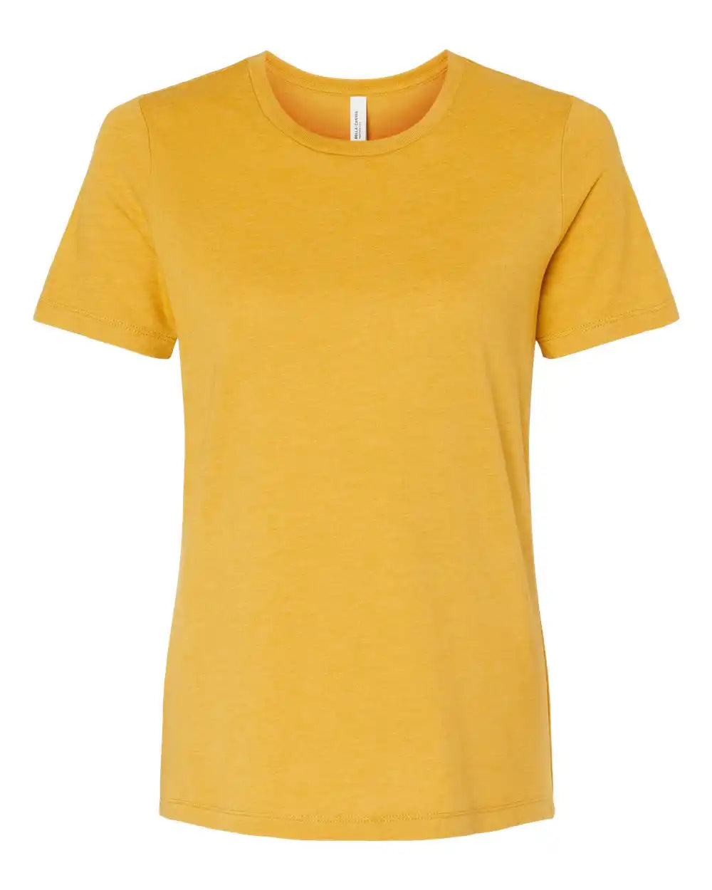 Bella + Canvas 6400cvc Women’s Relaxed Fit Heather Cvc Tee - Mustard - s