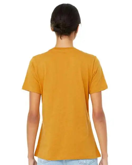 Bella + Canvas 6400cvc Women’s Relaxed Fit Heather Cvc Tee - Mustard