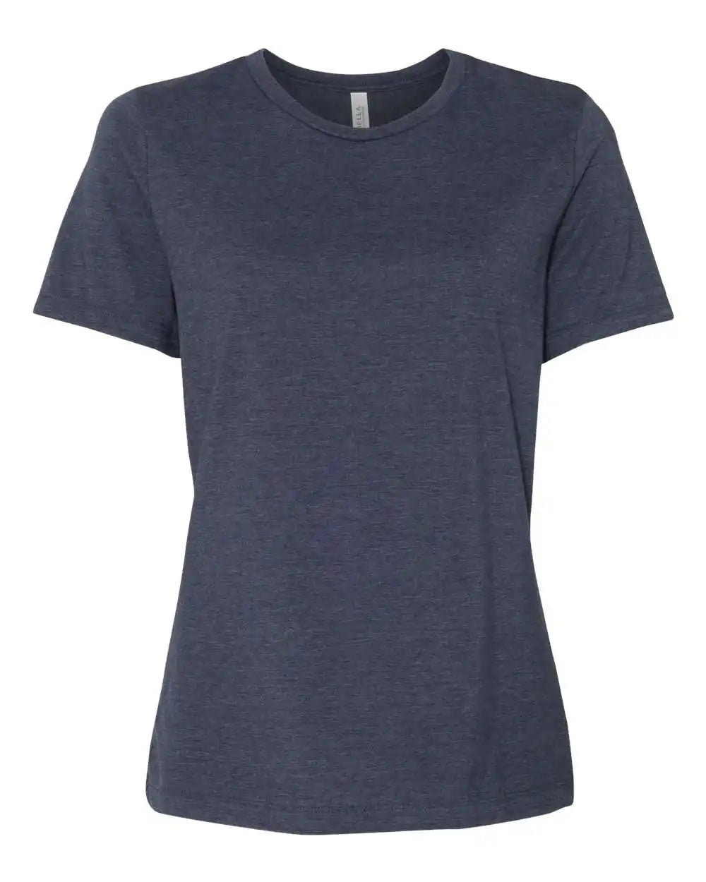 Bella + Canvas 6400cvc Women’s Relaxed Fit Heather Cvc Tee - Navy - s