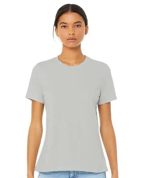 Bella + Canvas 6400cvc Women’s Relaxed Fit Heather Cvc Tee - Silver