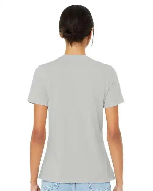 Bella + Canvas 6400cvc Women’s Relaxed Fit Heather Cvc Tee - Silver