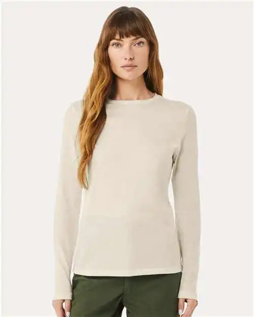 Bella + Canvas 6500 Women’s Jersey Long Sleeve Tee - Heather Dust