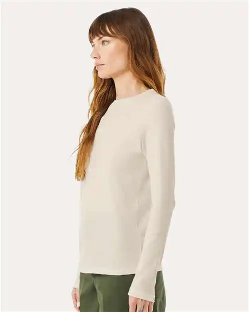 Bella + Canvas 6500 Women’s Jersey Long Sleeve Tee - Heather Dust