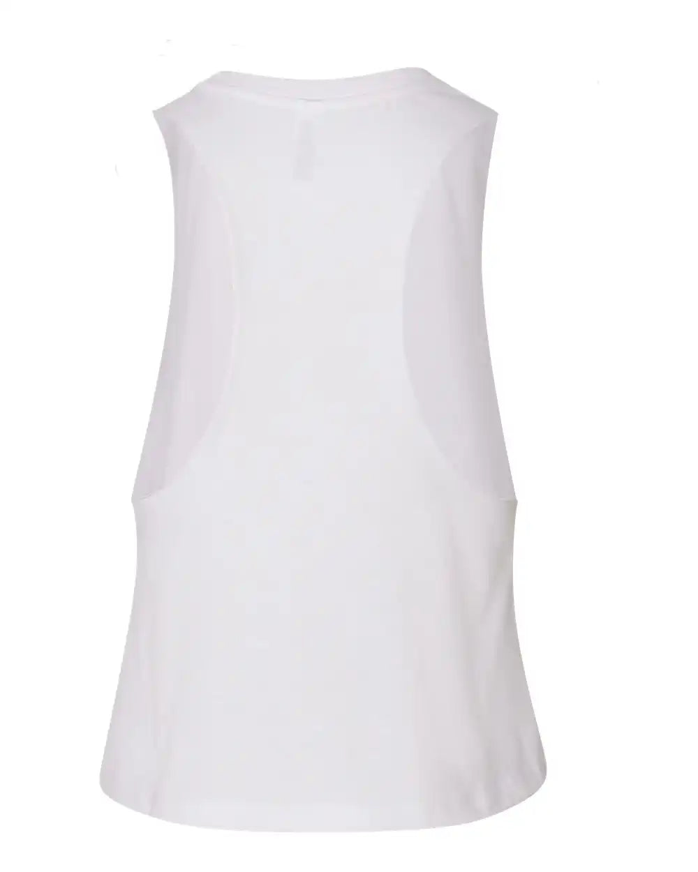Bella + Canvas 6682 Women’s Racerback Crop Tank - Solid White Blend